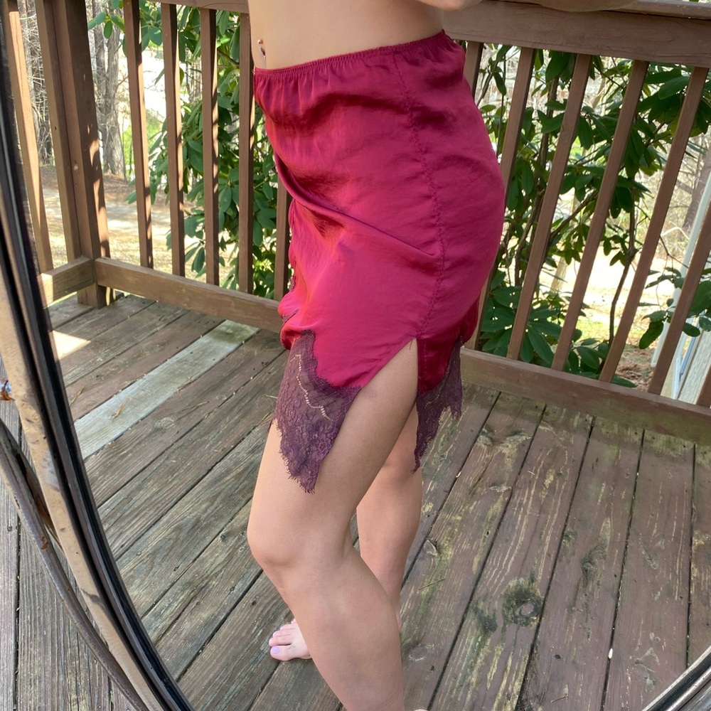 Free People Red Lacey Skirt